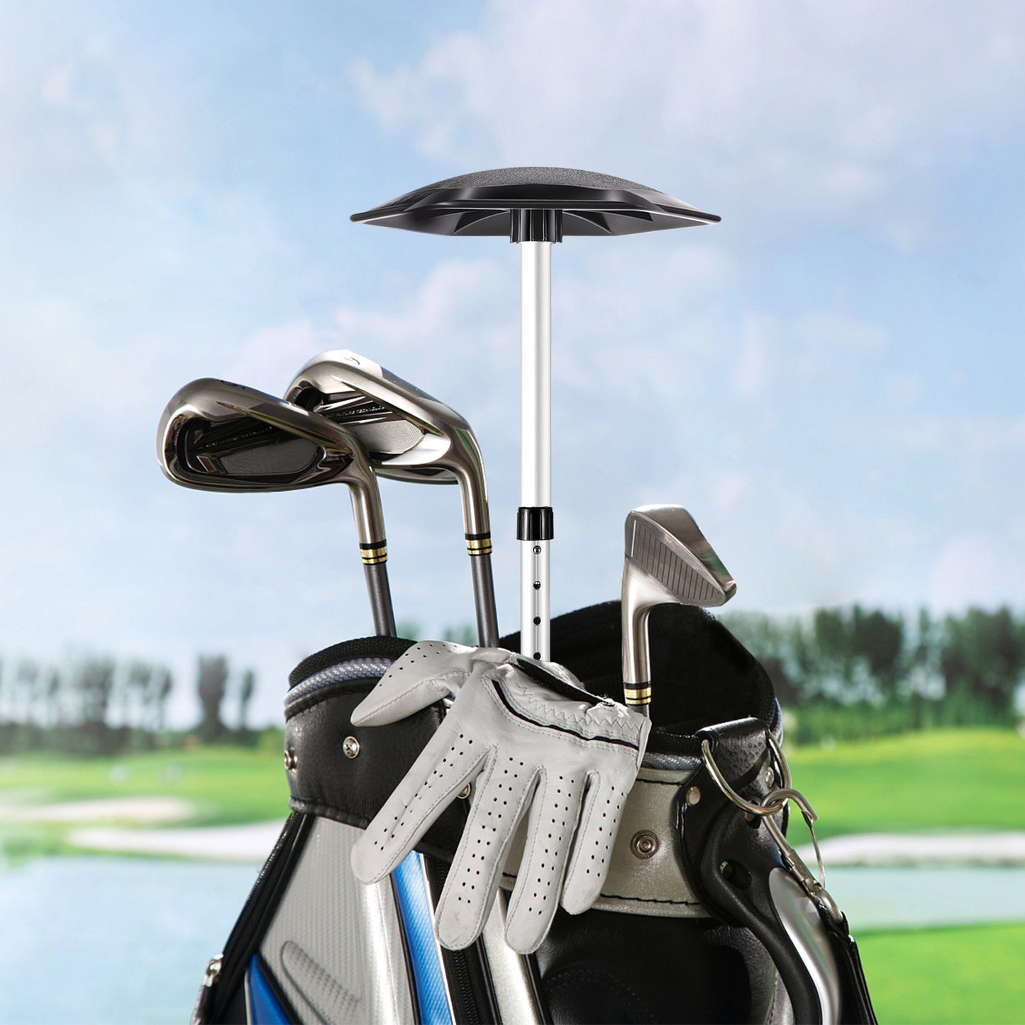 JANUS Golf Travel Bag Support Rod,golf stiff arm,travel golf bag support rod,golf club protector for travel bag,stiff arm golf club protector,club glove stiff arm,golf travel bag support pole